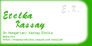 etelka kassay business card